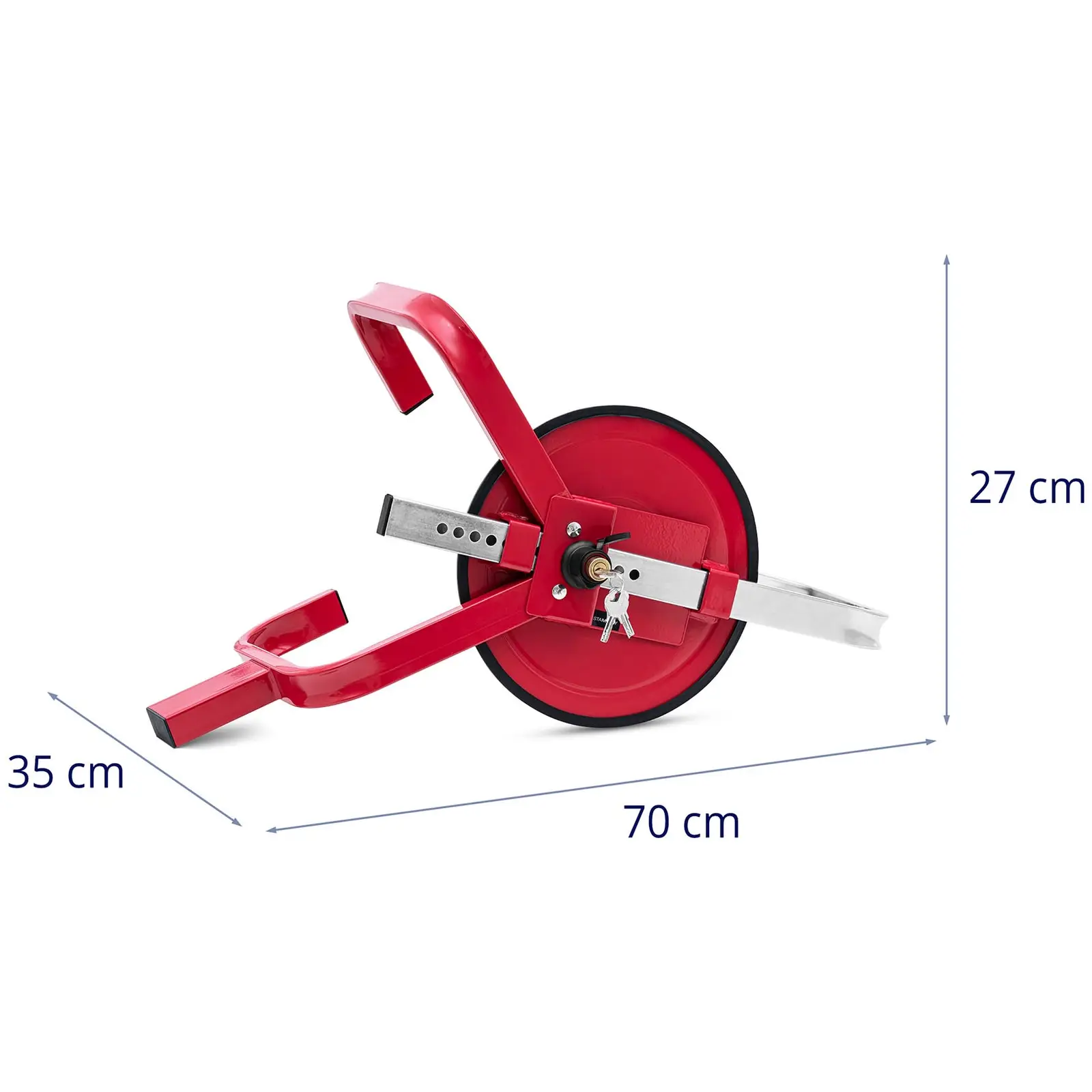 Parkovací drápek - univerzální - kulatý - 13 - 15'' / max. 19,5 cm šířka pneumatiky (Rozměr trubky [mm]: 35 x 15 x 1,5)