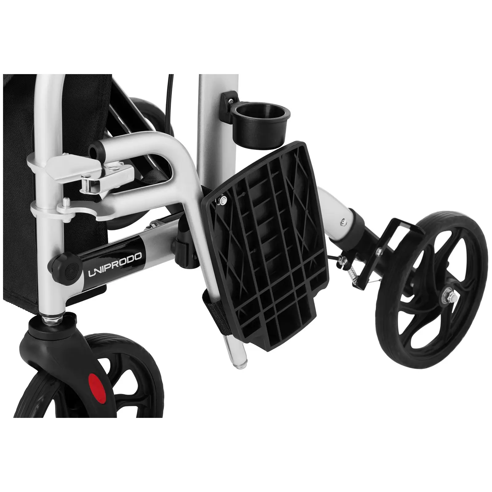 Rollator-Rollstuhl 2-in-1 - silber - 120 kg