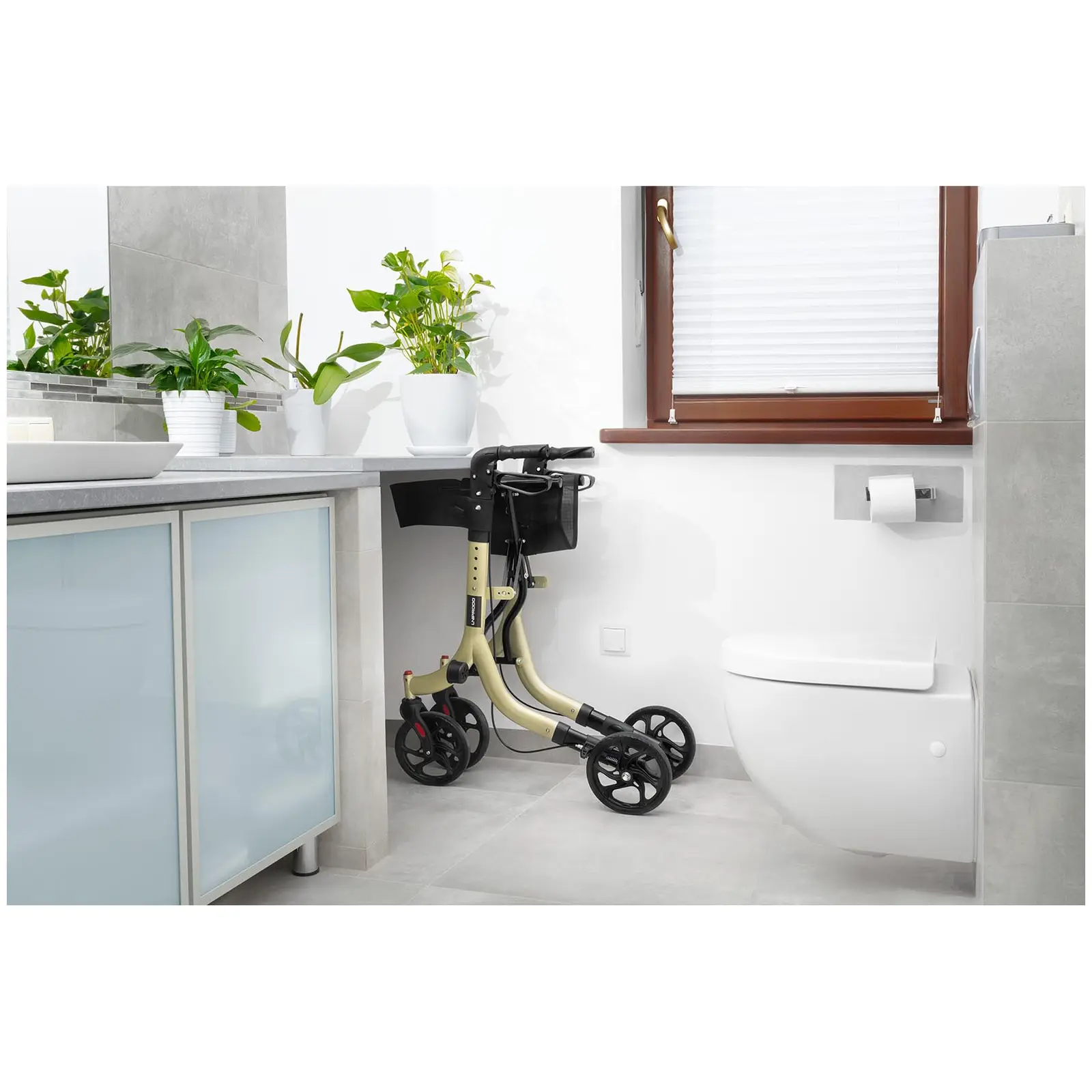 Déambulateur Harmony - Champagne - 136 kg (Diamètre roulettes: 203 mm)