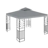 Gartenpavillon - 3 x 3 m - 180 g/m² - hellgrau