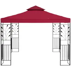 Telt-pavillon - 3 x 3 m - 180 g/m² - vinrød