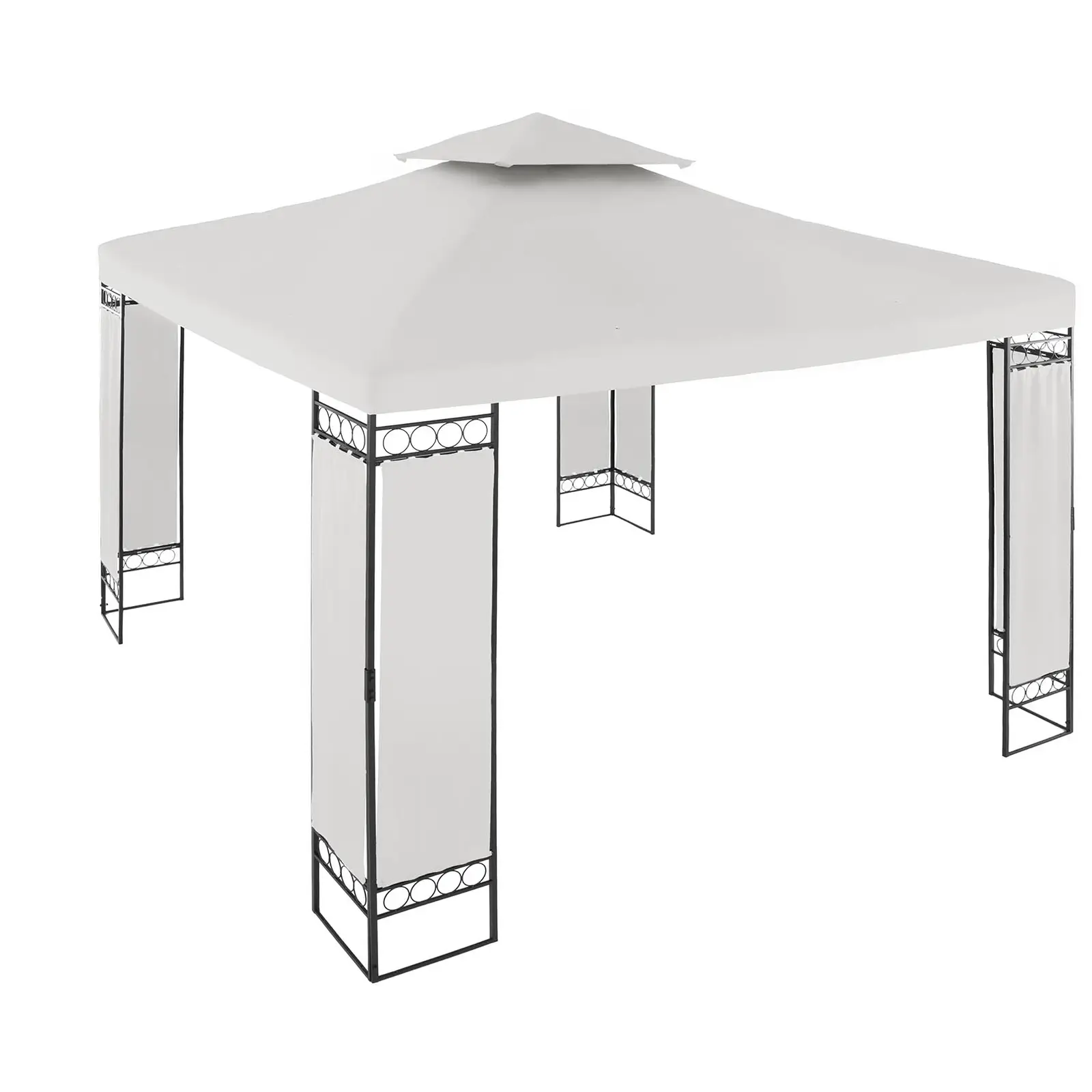 Gazebo da giardino - 3 x 3 m - 160 g/m² - Crema