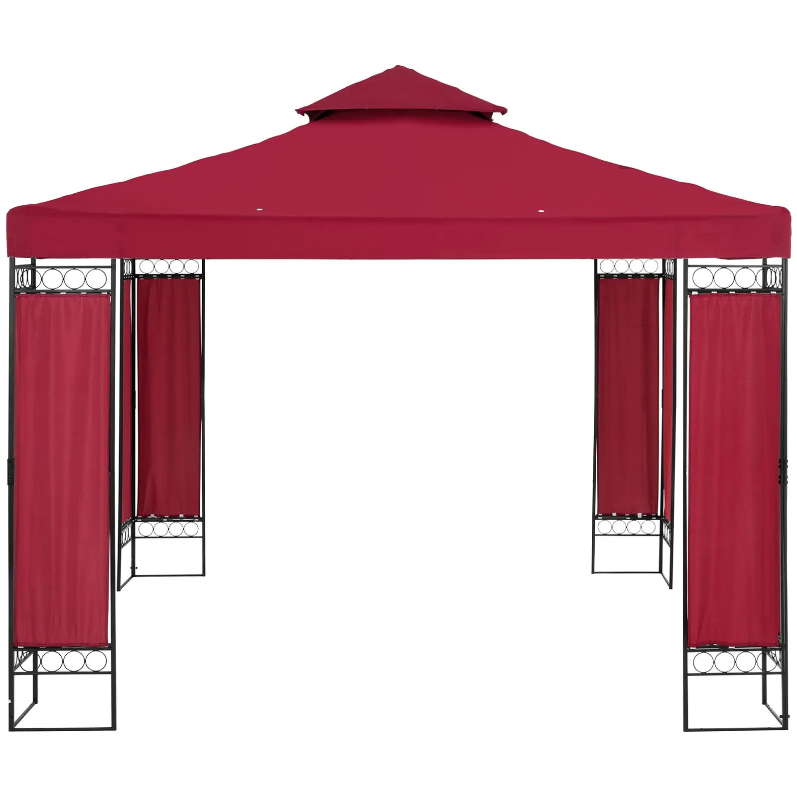 Telt-pavillon - 3 x 3 m - 160 g/m² - vinrød