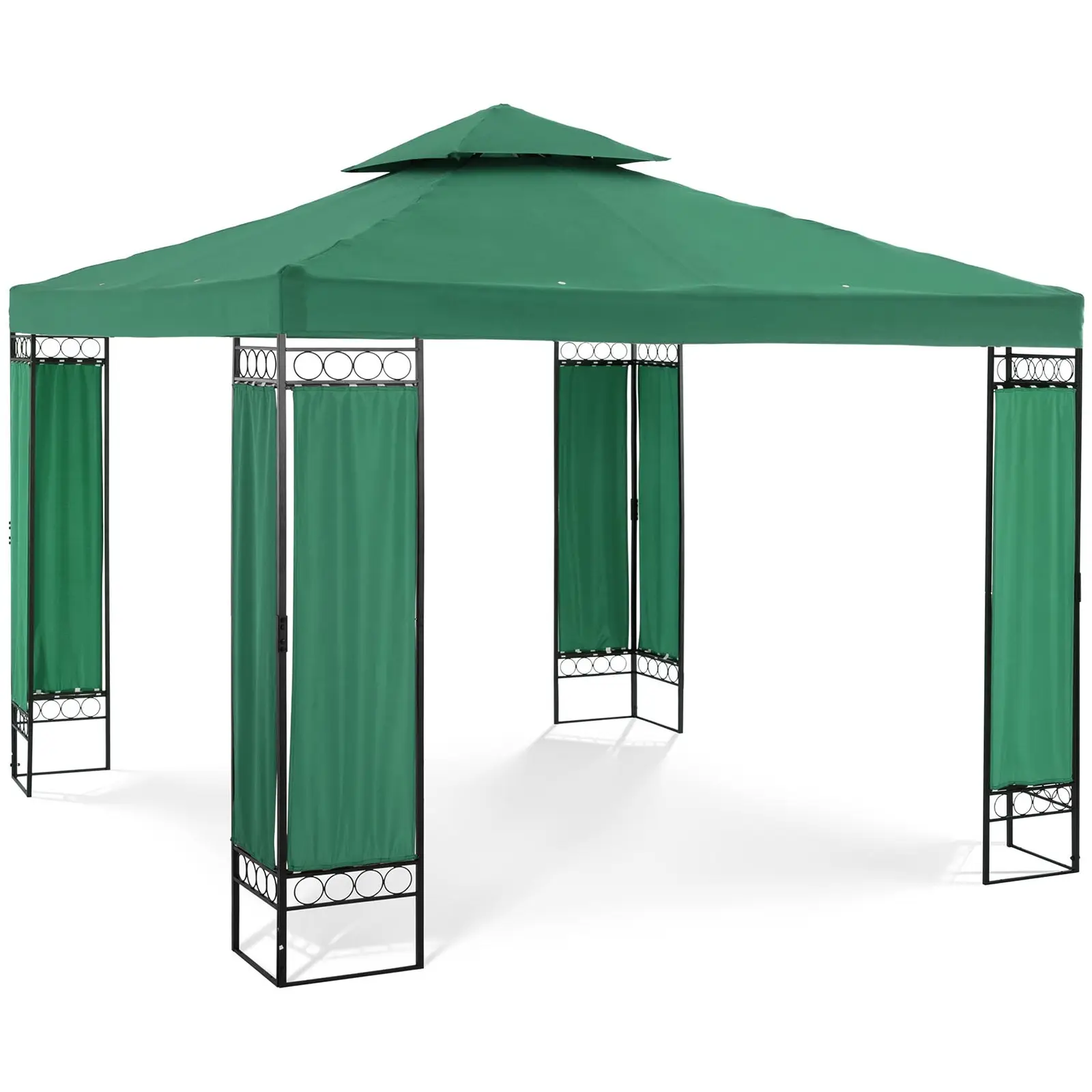 Gartenpavillon - 3 x 3 m - 160 g/m² - dunkelgrün