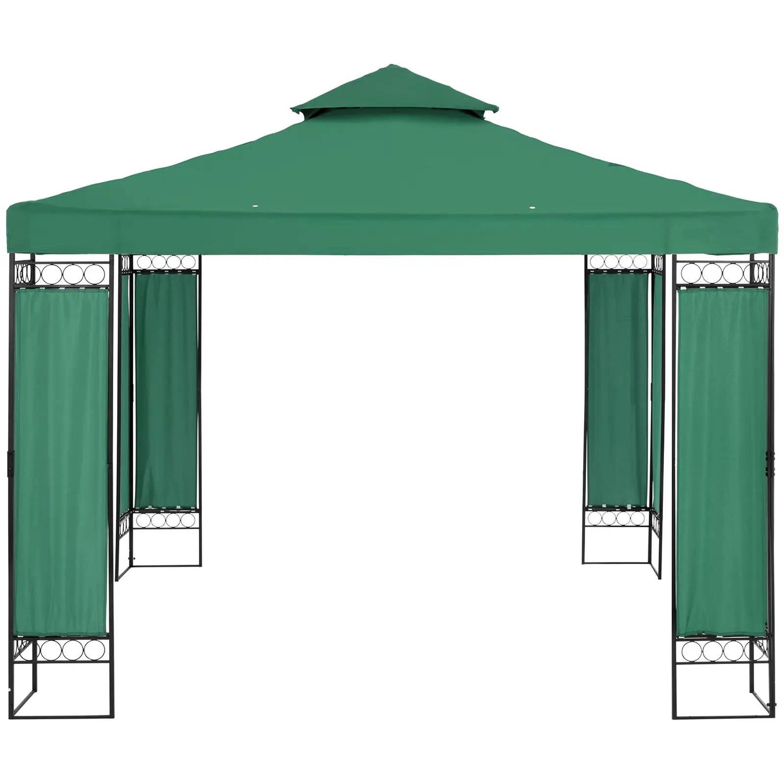 Zahradní altán - 3 x 3 m - 160 g/m² - tmavozelený (Odolnost proti UV záření: Ano)