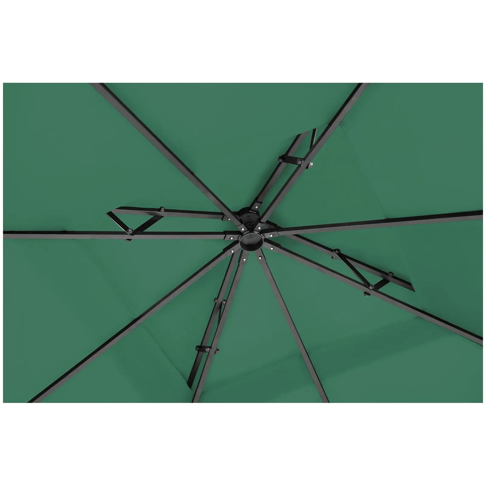 Zahradní altán - 3 x 3 m - 160 g/m² - tmavozelený (Barva: Tmavozelená)