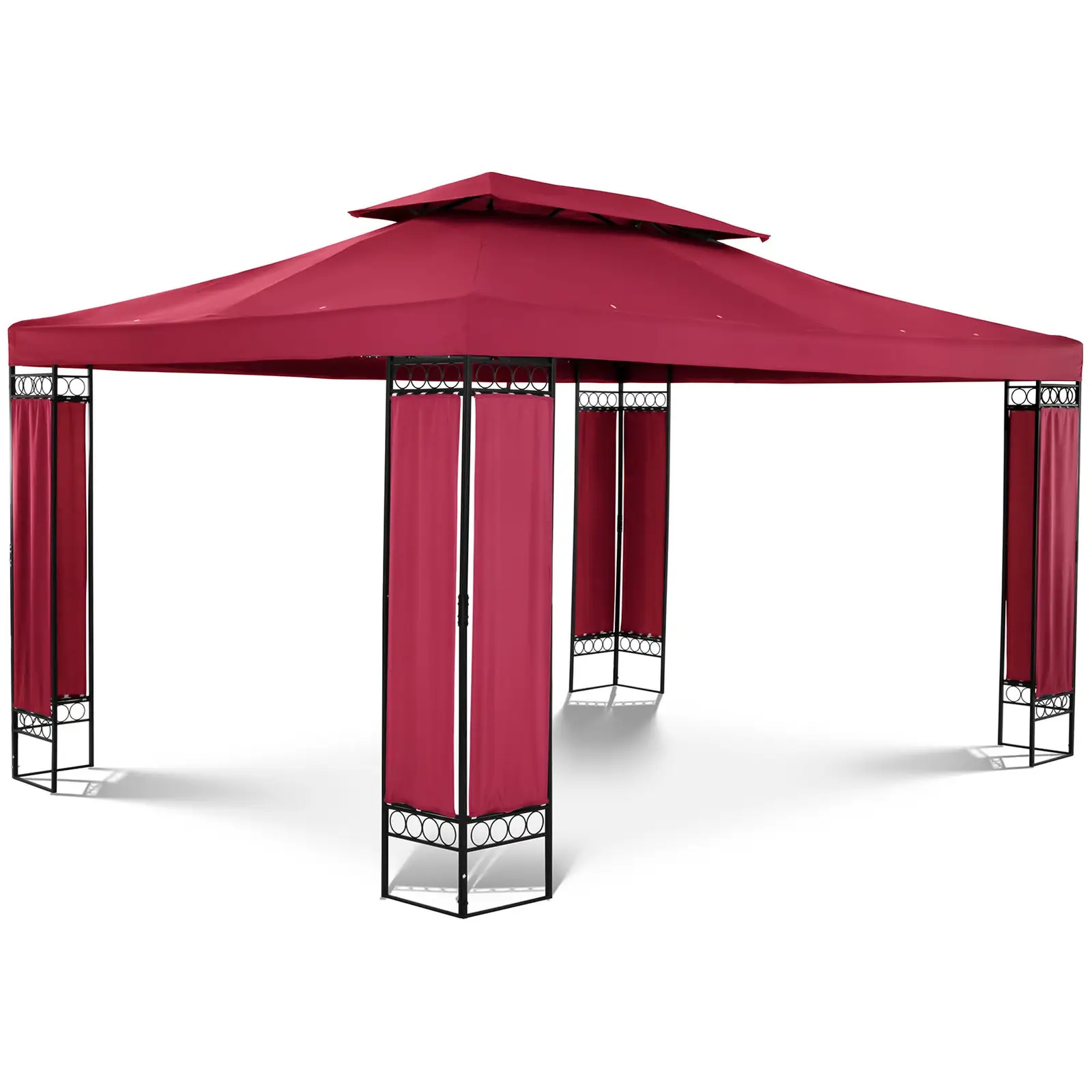 Gazebo da giardino in acciaio - 3 x 4 m - 160 g/m² - vinaccia