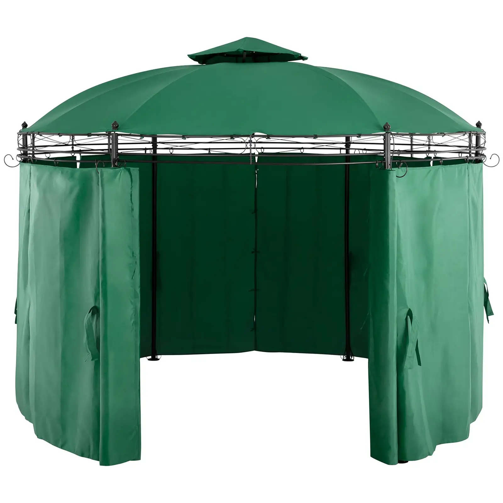 B-varer Rund gazebo - Ø 3.5 m - 180 g/m² - mørkegrønn