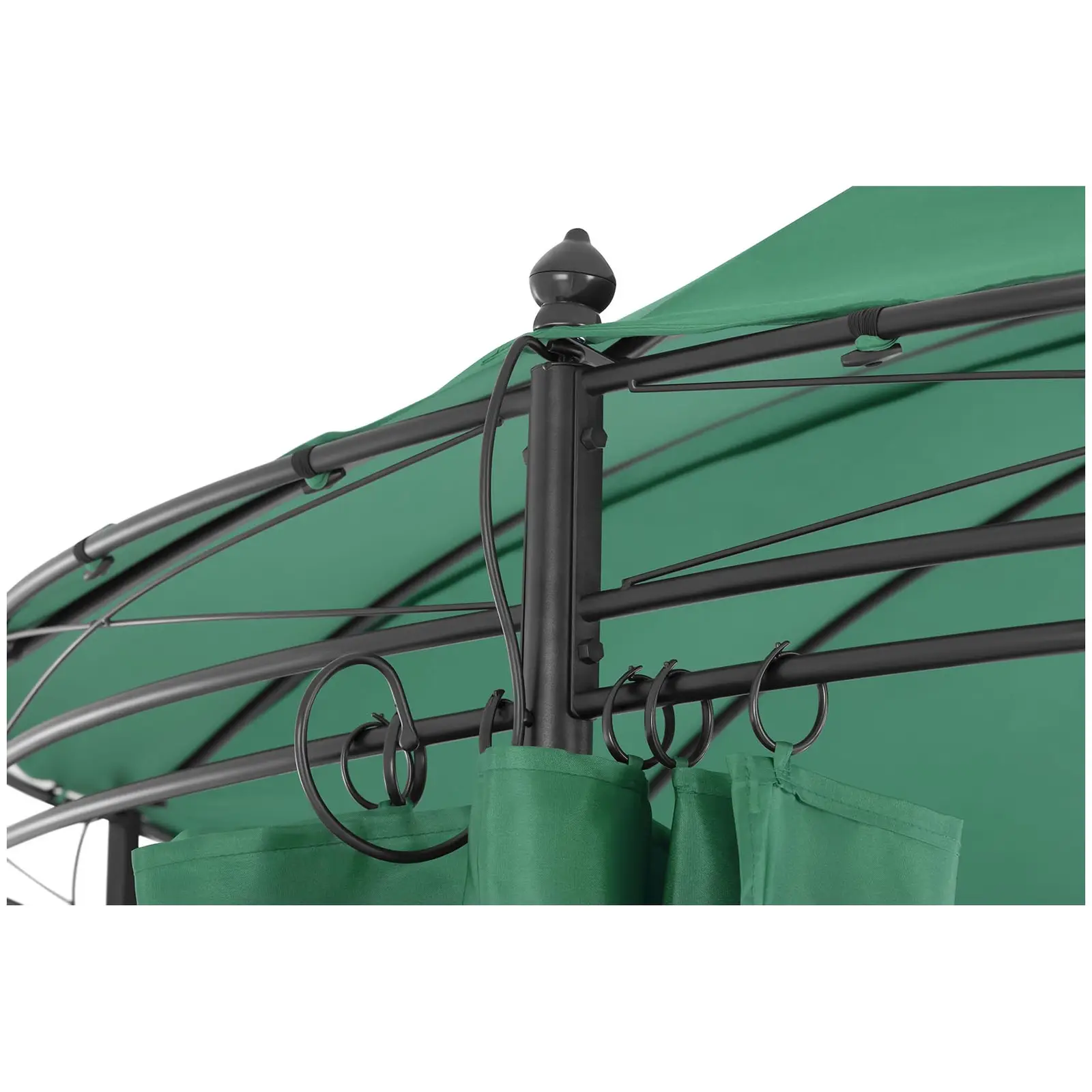 Gazebo da giardino - Ø 3,8 m - 180 g/m² - verde scuro