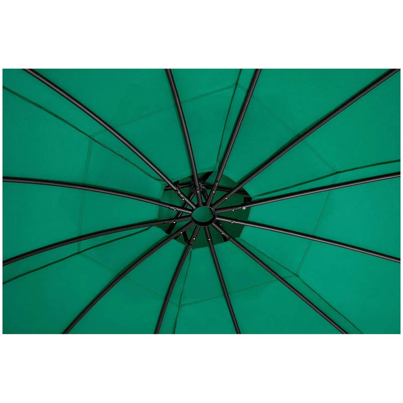 Factory second Round Gazebo - Ø 3.80 m - 180 g/m² - dark green