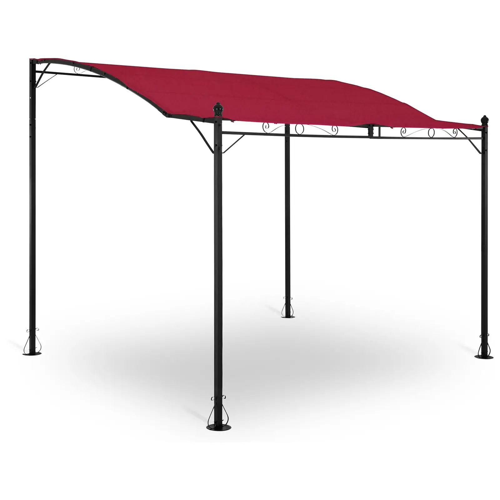 Pergola inclinée rouge vin - 2,6 x 3 m