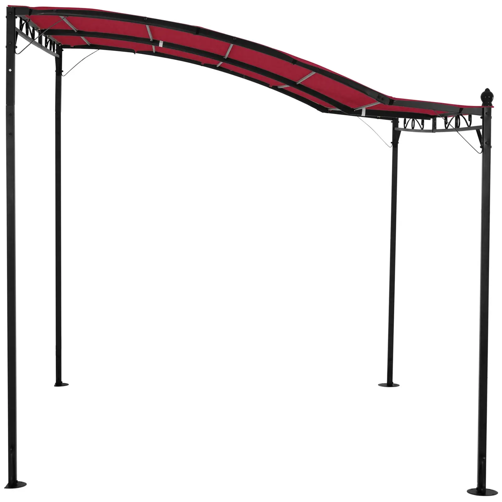 Pergola inclinée rouge vin - 2,6 x 3 m