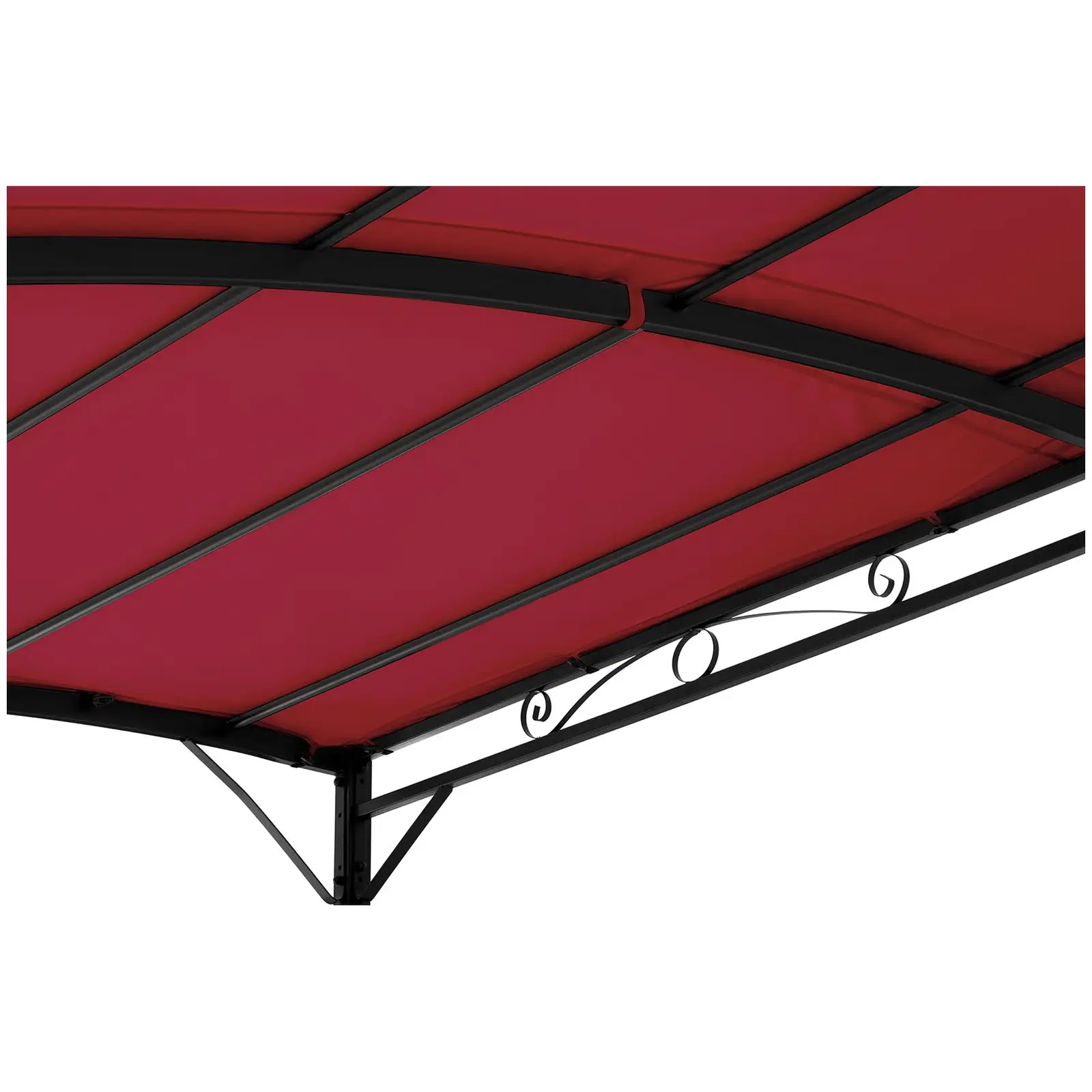 Pergola inclinée rouge vin - 2,6 x 3 m (Dimensions des pieds [mm]: ⌀ 37)