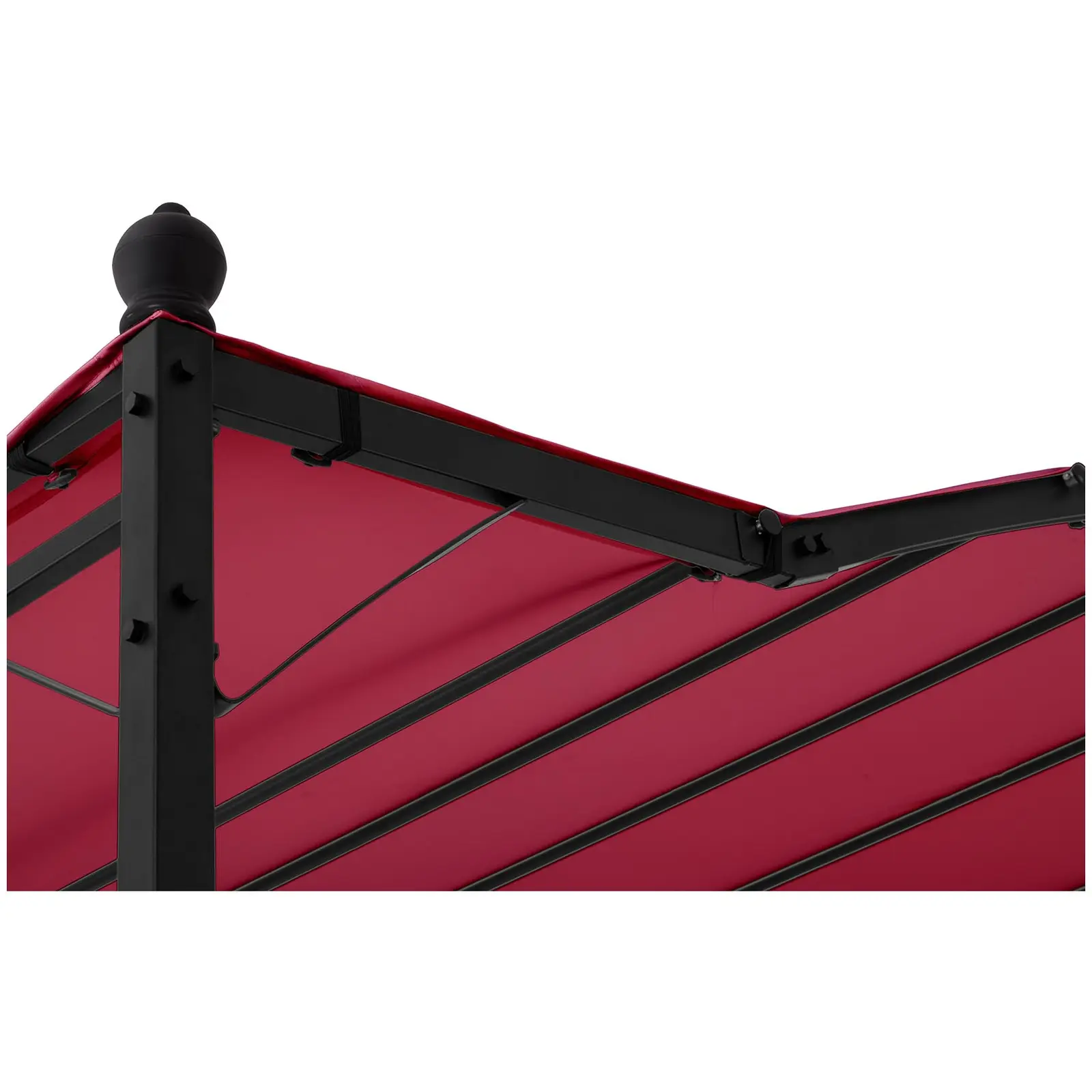 Pergola inclinée rouge vin - 2,6 x 3 m