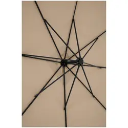 Tweedehands Zweefzweefparasol - taupe - rechthoekig - 250 x 250 cm - kantelbaar
