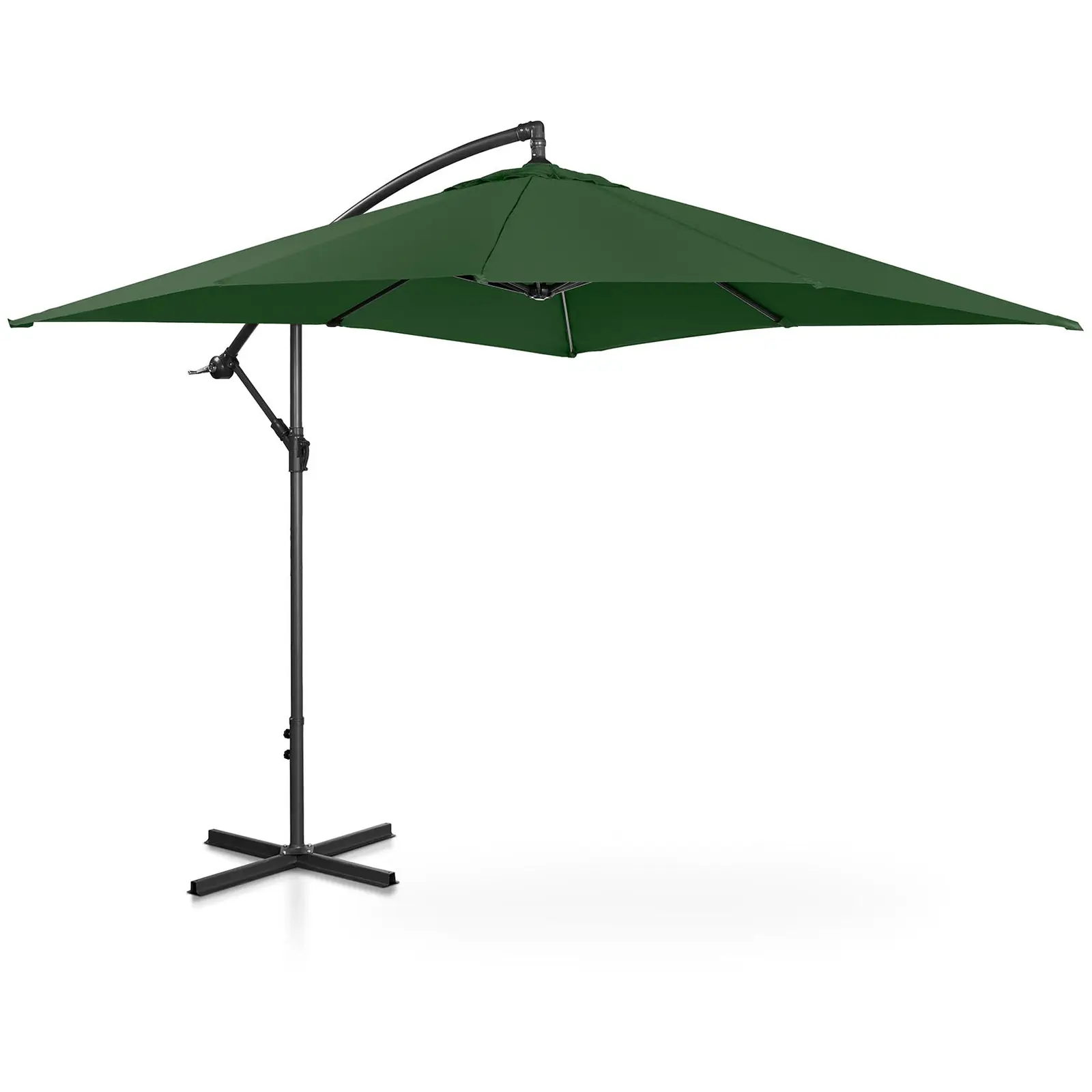 Tweedehands Zweefzweefparasol - groen - rechthoekig - 250 x 250 cm - kantelbaar (Kantelbaar: Ja)