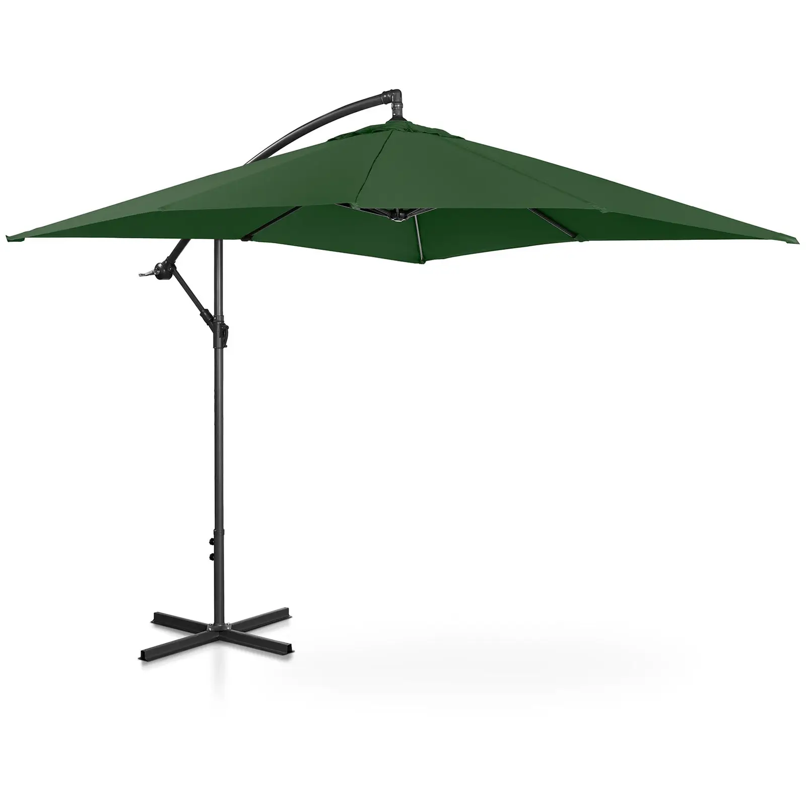 Occasion Parasol de jardin - vert - carré - 250 x 250 cm - inclinable