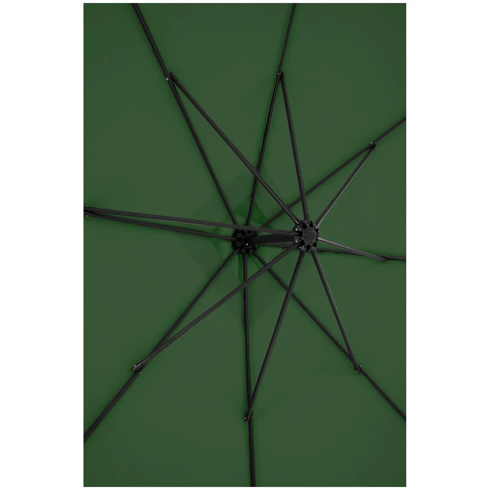 Tweedehands Zweefzweefparasol - groen - rechthoekig - 250 x 250 cm - kantelbaar (Kleur: Groen)