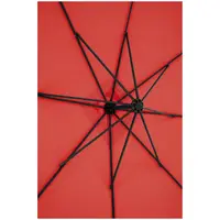 B-zboží Boční slunečník - červený - čtvercový - 250 x 250 cm - s náklonem
