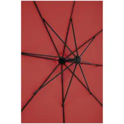 Hängparasoll - bordeaux - fyrkantigt - 250 x 250 cm - kan lutas
