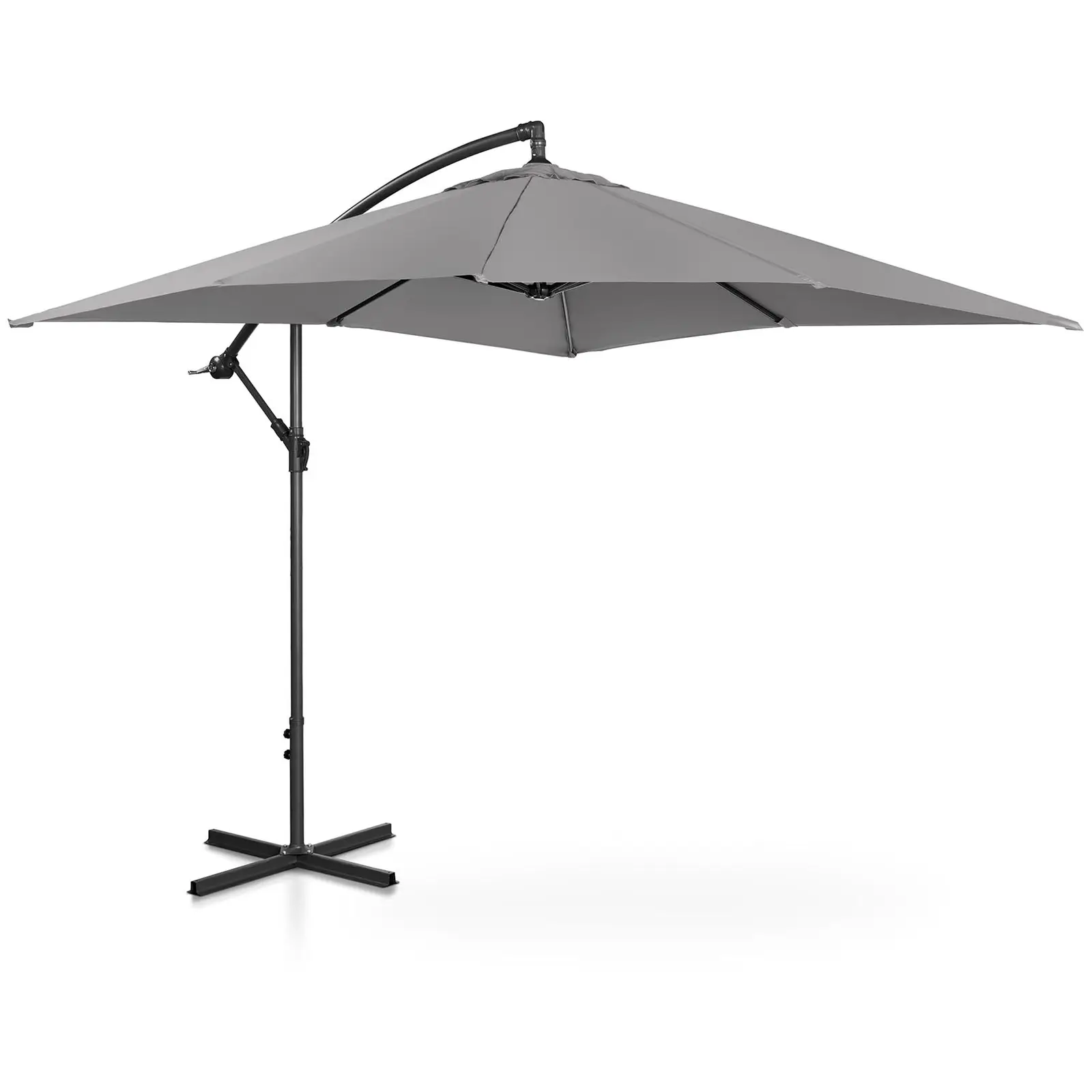 Tweedehands Zweefparasol - donkergrijs - rechthoekig - 250 x 250 cm - kantelbaar