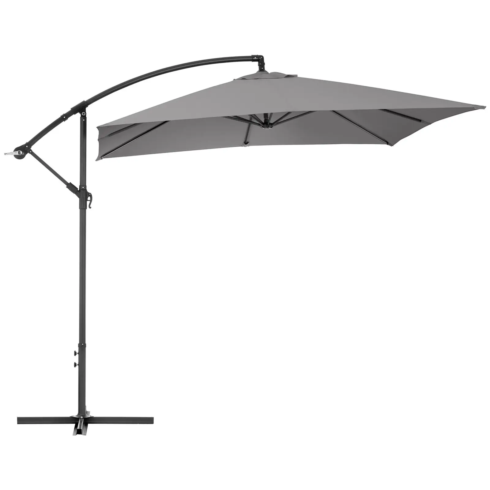 Tweedehands Zweefparasol - donkergrijs - rechthoekig - 250 x 250 cm - kantelbaar