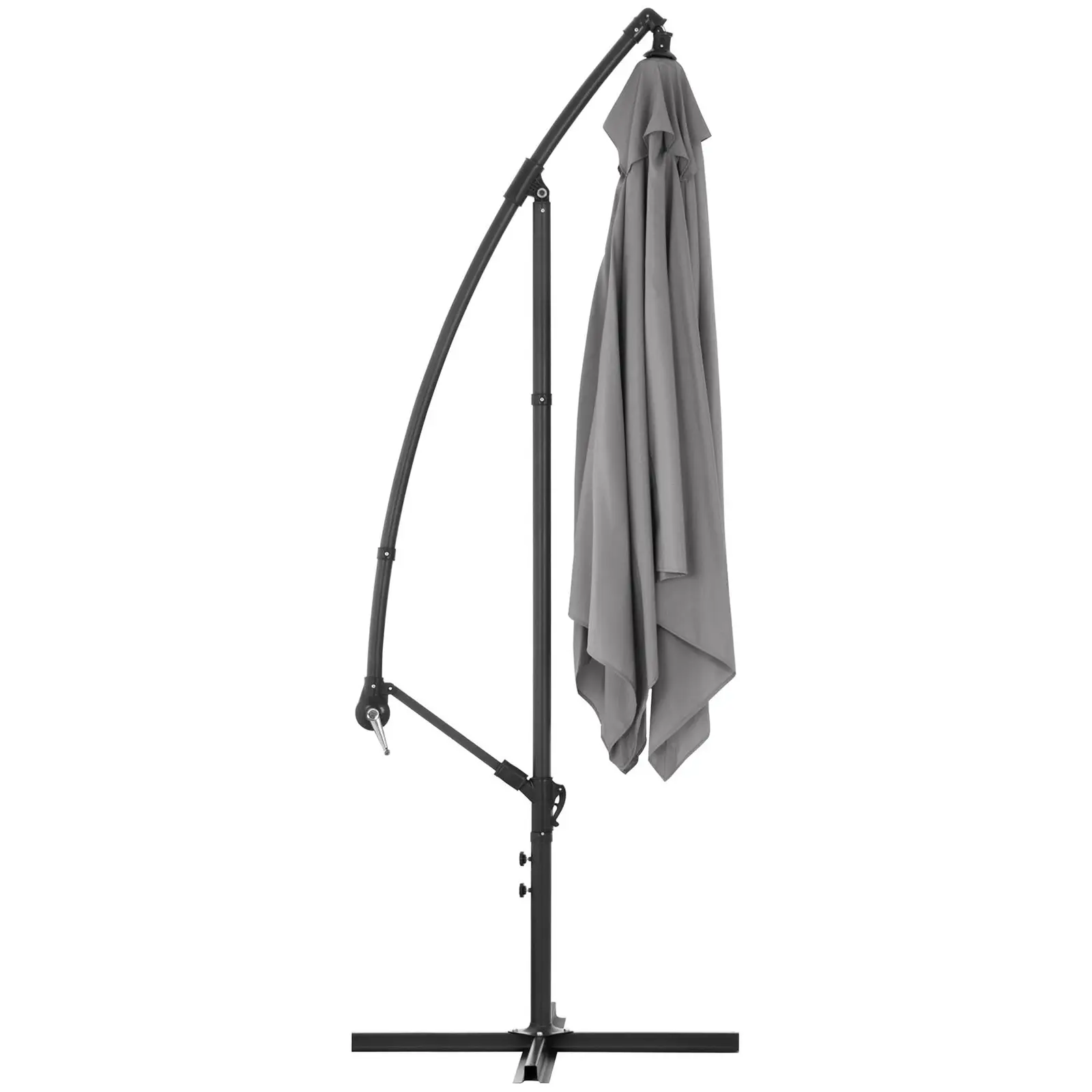Ampelschirm - dunkelgrau - rechteckig - 250 x 250 cm - neigbar (Farbe: Dunkelgrau)