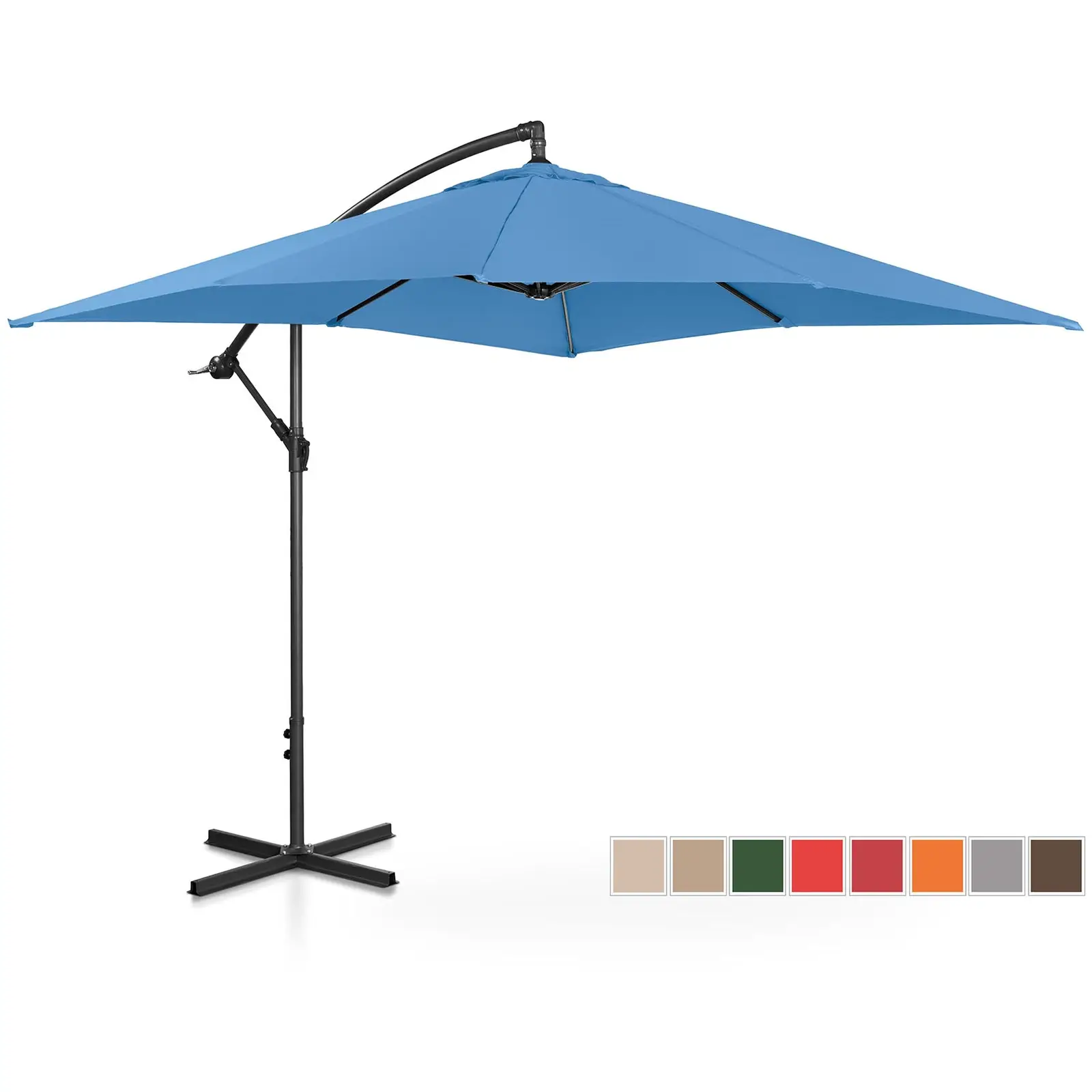 Outlet Parasol ogrodowy wiszący - 250 x 250 cm - niebieski