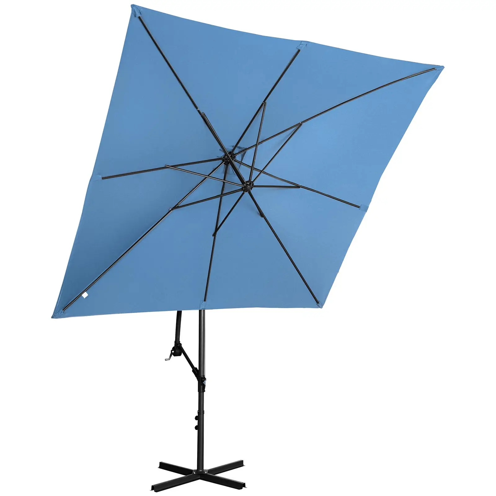 Parasol de jardin - bleu - carré - 250 x 250 cm - inclinable (Forme: Rectangulaire)