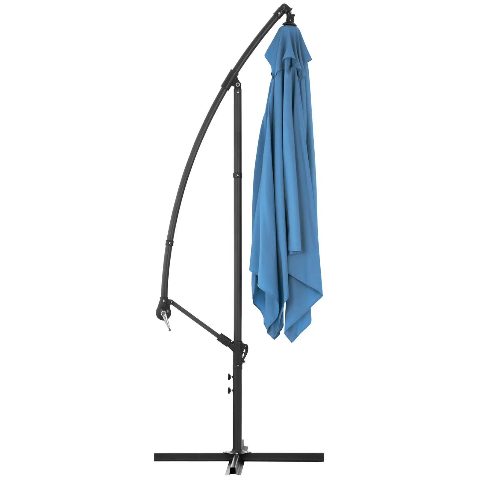 Parasol de jardin - bleu - carré - 250 x 250 cm - inclinable (Résistance UV: Oui)