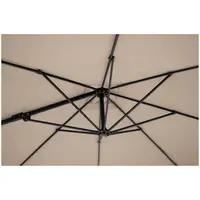 B-zboží Boční slunečník - krémový - čtvercový - 250 x 250 cm - otočný