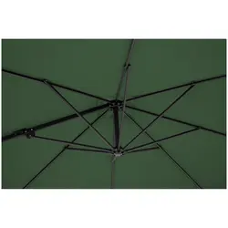Ombrellone decentrato - verde - quadrato - Ø 250 cm - girevole