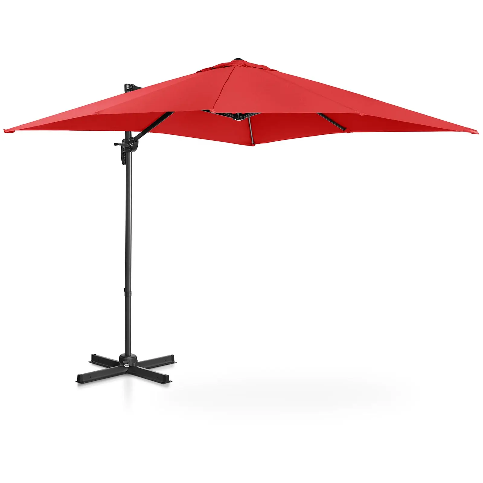 Parasol de jardin - Rouge - Carré - 250 x 250 cm - Pivotant