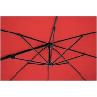 B-zboží Boční slunečník - červený - čtvercový - 250 x 250 cm - otočný