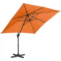 Hanging Parasol - orange - square - 250 x 250 cm - rotatable