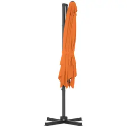 Hanging Parasol - orange - square - 250 x 250 cm - rotatable