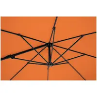 Boční slunečník - oranžový - čtvercový - 250 x 250 cm - otočný