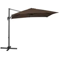 Parasol de jardin - Marron - Carré - 250 x 250 cm - Pivotant