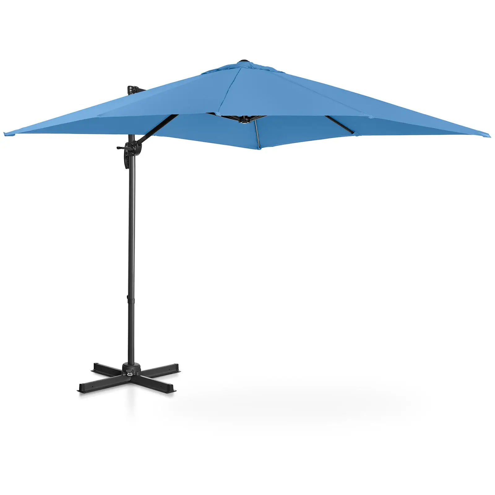 Occasion Parasol de jardin - Bleu - Carré - 250 x 250 cm - Pivotant