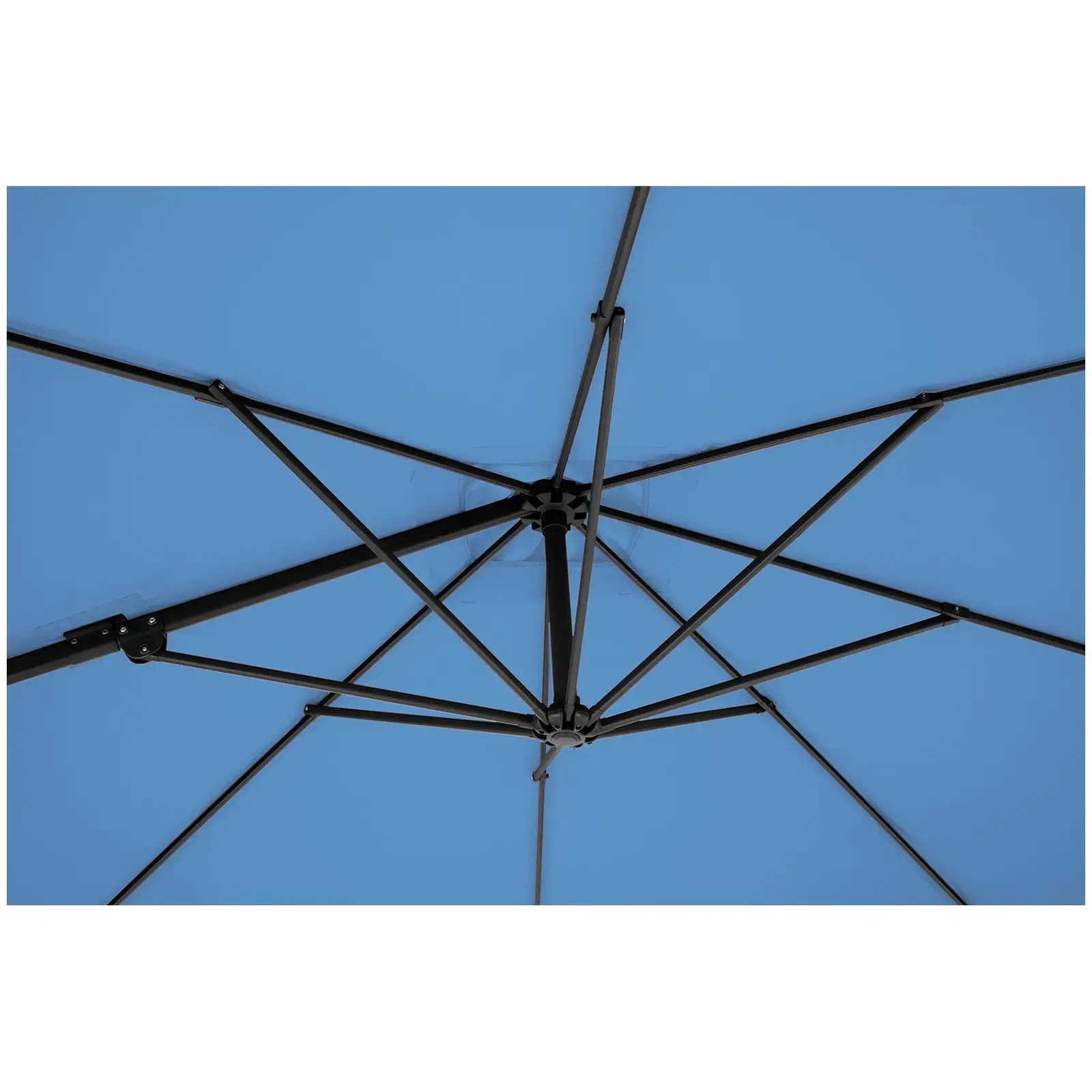 Occasion Parasol de jardin - Bleu - Carré - 250 x 250 cm - Pivotant