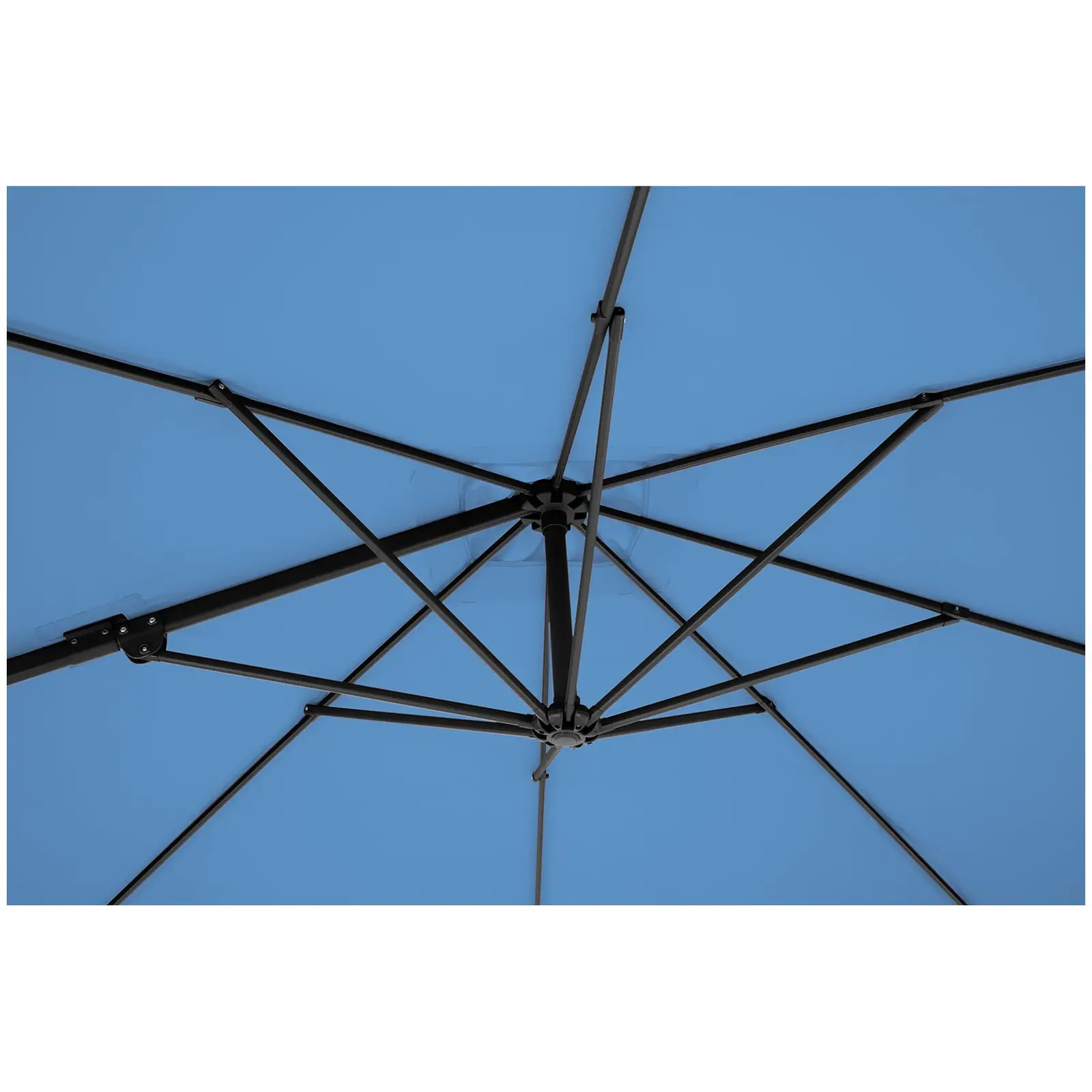 Hanging Parasol - blue - square - 250 x 250 cm - rotatable