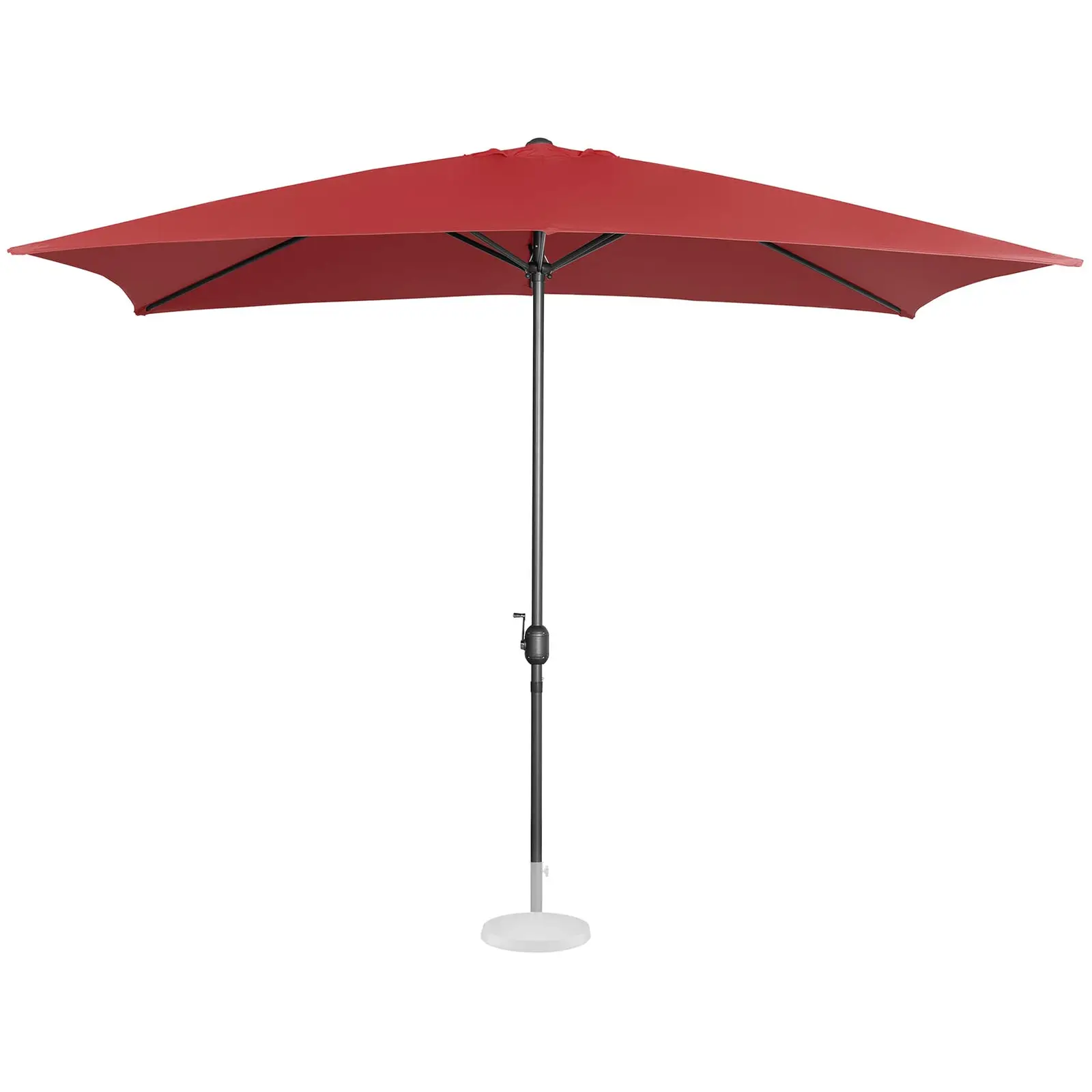 Outlet Parasol ogrodowy stojący - 200 x 300 cm - bordowy