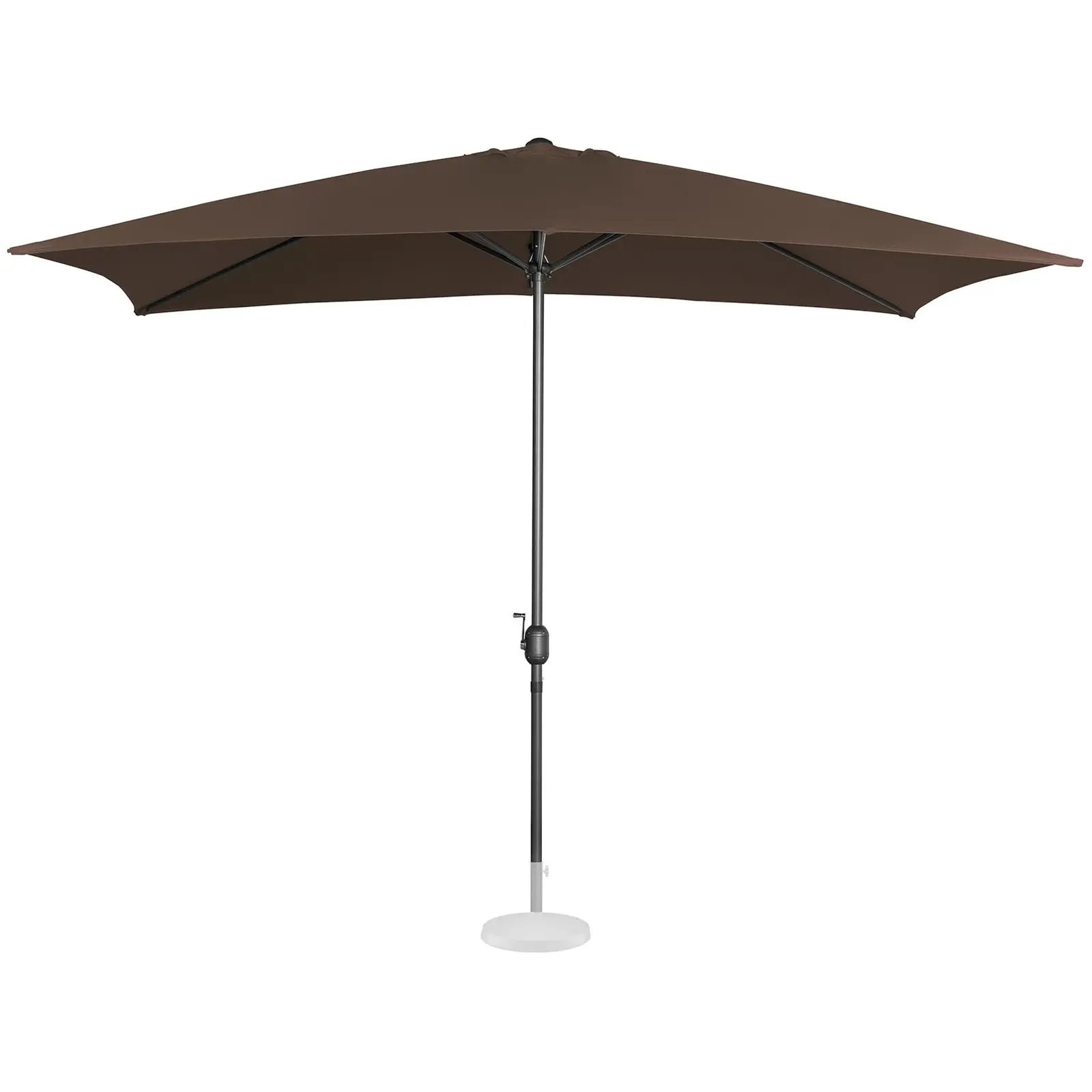 Tweedehands Grote parasol - bruin - rechthoekig - 200 x 300 cm (Waterdicht materiaal: Nee)