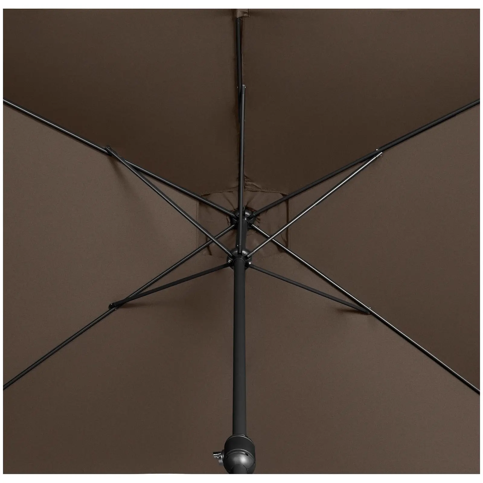 Tweedehands Grote parasol - bruin - rechthoekig - 200 x 300 cm (Materiaal: Aluminium)