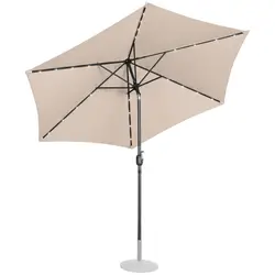 Parasol ogrodowy stojący - Ø300 cm - kremowy - LED