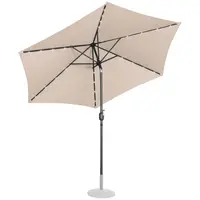 Parasol avec LED - Cream - Rond - Ø 300 cm - Inclinable