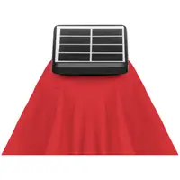 Ombrellone palo centrale con LED - rosso - rotondo - Ø 300 cm - inclinabile