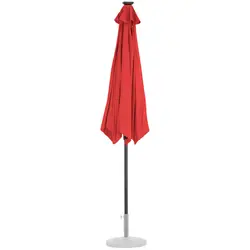 Parasoll med LED - rött - runt - Ø 300 cm - lutningsbart