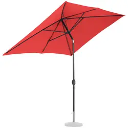 B-varer Stor parasoll - rød - rektangulær - 200 x 300 cm - kan skråstilles