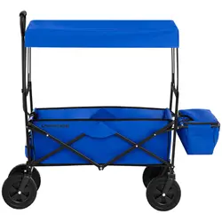 Sammenleggbar trekkvogn med tak - blå